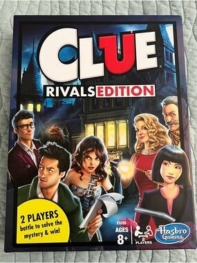 Clue Rivals Edition Board Game – Hasbro – Blue & Red Packaging